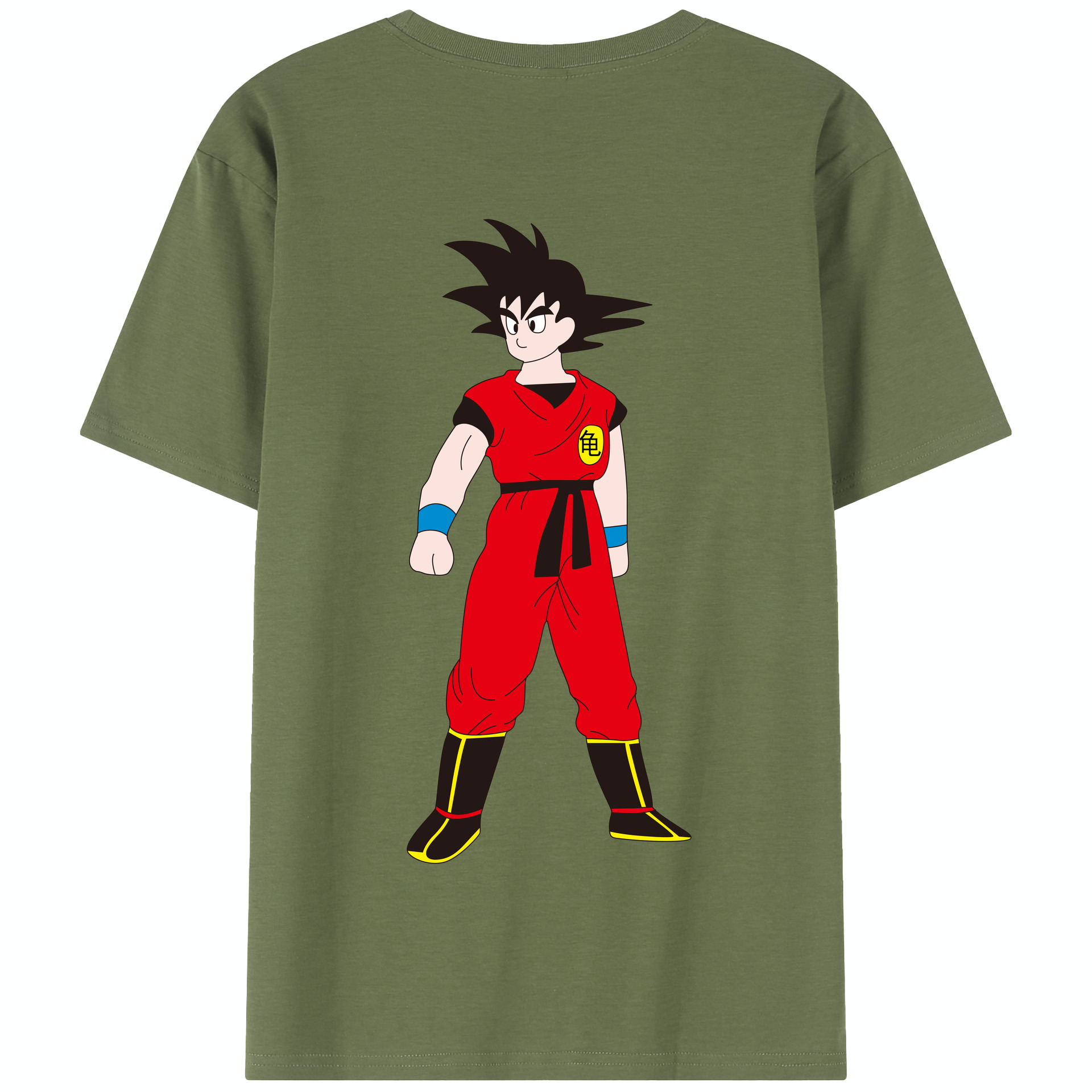 （画像用） ドラゴンボール 孫悟空（そん ごくう）Son Goku カカロット DRAGON BALL Kakarotto 綿100％半袖Tシャツ（背面プリント）